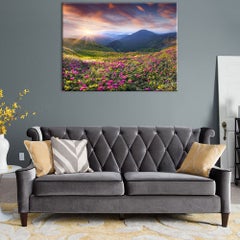 فاست برينت لوحة فنية للزينة من قماش الكانفاس بطبعة زهور من بونامايسون متعدد الألوان 45x30سم  - Image 3