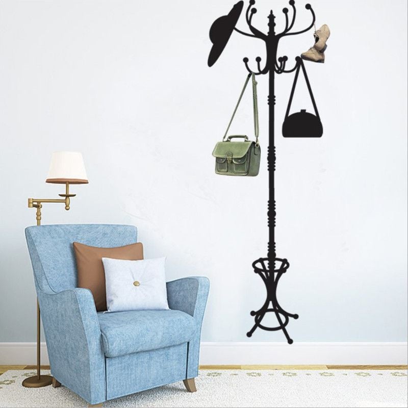 Coat Hanger Wall Decal Hatstand Wall Sticker Multicolour 50x70cm - v1609331778/N40731769A_3