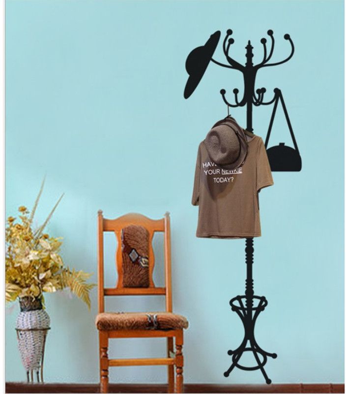 Coat Hanger Wall Decal Hatstand Wall Sticker Multicolour 50x70cm - v1609331778/N40731769A_4