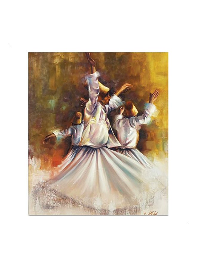 فاست برينت - لوحة فنية عصرية من قماش الكانفاس بطبعة درويش متعدد الألوان 100x70سم - Image 1