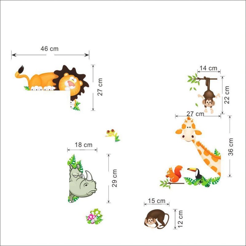 Fast Print Children'S Bedroom Cartoon Wall Sticker Multicolour 30x90cm - Image 5