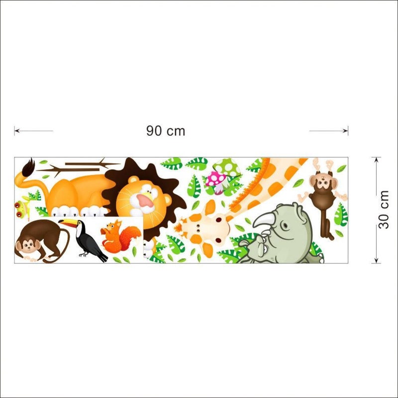 Fast Print Children'S Bedroom Cartoon Wall Sticker Multicolour 30x90cm - Image 4