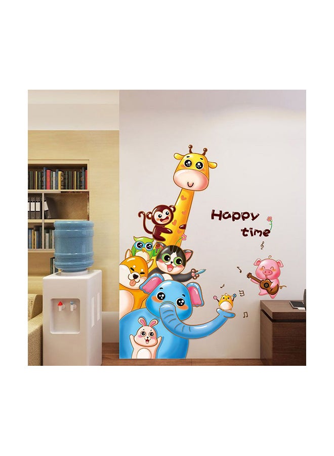 Cartoon Cute Animal Waterproof Creative Wall Sticker Multicolour 90x60cm