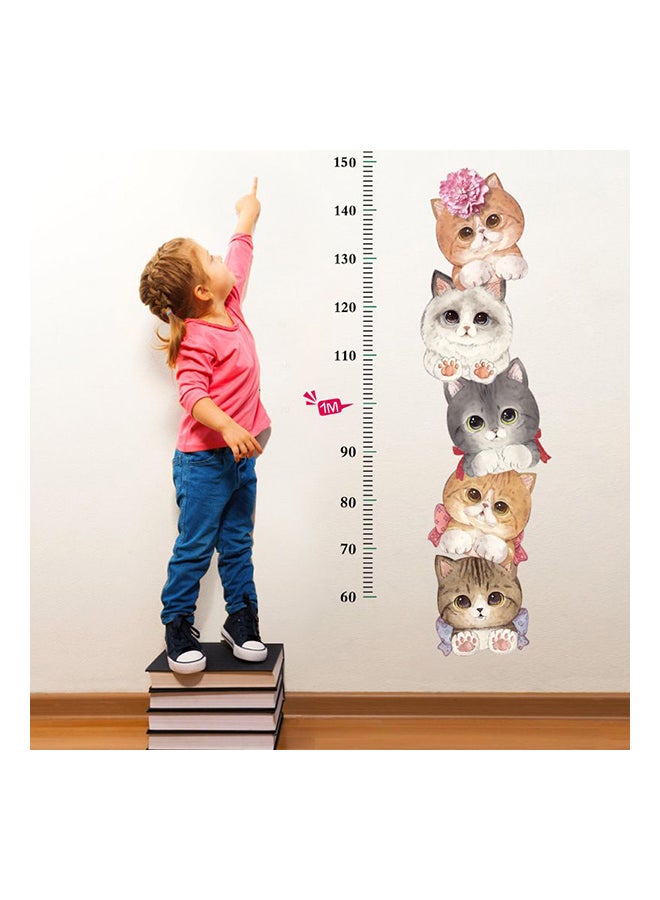 Fast Print Cat Height Wall Sticker Multicolour 90x60cm