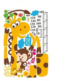 Fast Print Cartoon Kids Growth Chart Height Measure For Home kids Rooms Wall Sticker Multicolour 100x100cm  - Image 2