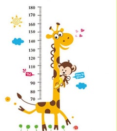 Fast Print Cartoon Kids Growth Chart Height Measure For Home kids Rooms Wall Sticker Multicolour 100x100cm  - Image 3