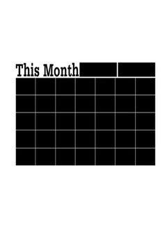 Fast Print Calendar Blackboard Wall Sticker Multicolour 90x60cm  - Image 1