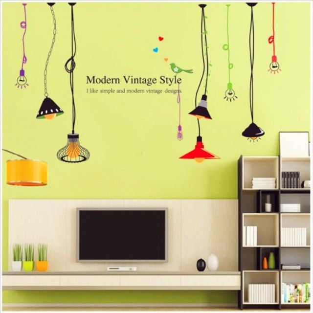 Fast Print Light Bulb Porch Corridor Aisle Restaurant Window Wall Sticker Multicolour 60x90cm - Image 3