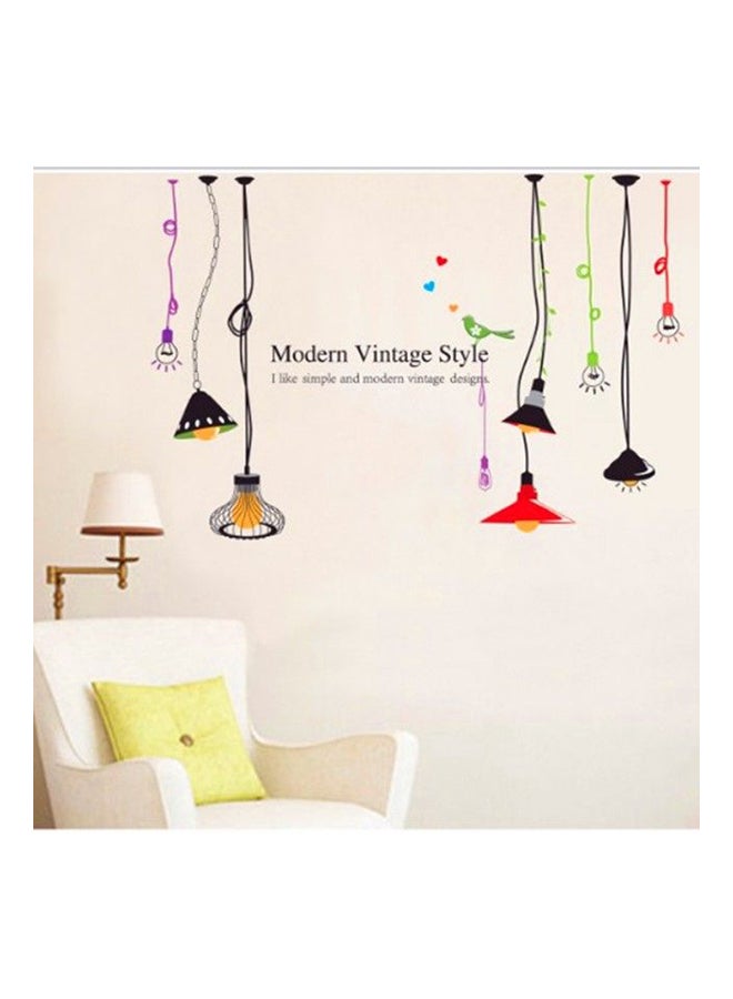 Fast Print Light Bulb Porch Corridor Aisle Restaurant Window Wall Sticker Multicolour 60x90cm - Image 1