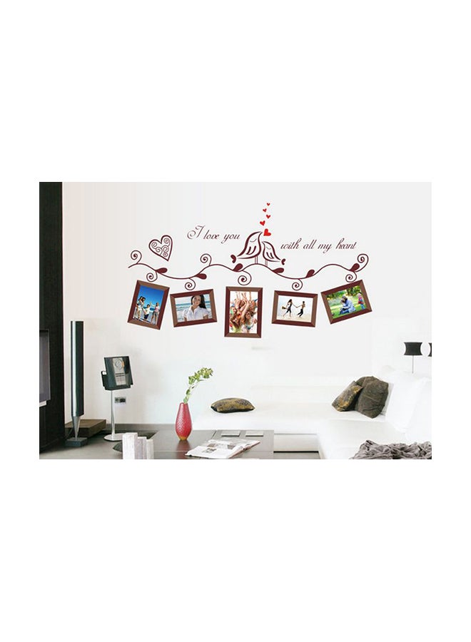 Fast Print Love Heart Photo Frame Decal Stickers Fabulous Rich Design Warm Colour Wall Decoration Wallpaper Multicolour 60x45cm  - Image 1