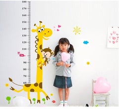 Fast Print Giraffe Animals Height Paste Children Cartoon Wall Sticker Multicolour 60x90cm  - Image 2