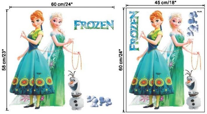 Fast Print Frozen Elsa Olaf Children's Room Wallpaper Background Decorative Stickers Multicolour 60x60cm - Image 2