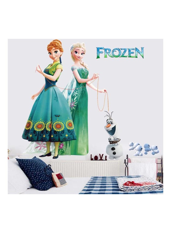 Fast Print Frozen Elsa Olaf Children's Room Wallpaper Background Decorative Stickers Multicolour 60x60cm - Image 1