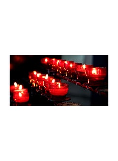 I Décor Canvas Printing Of Candle Lights Multicolour 80x40cm