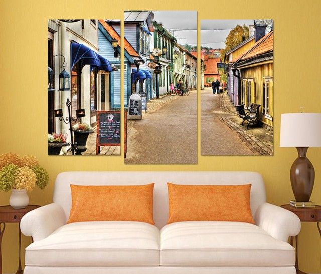 Places Modern Canvas Tableau Multicolour 100x70cm