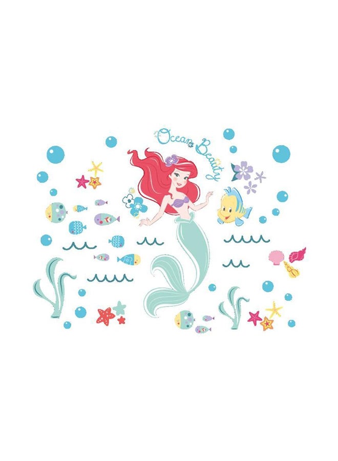 Fast Print Mermaid Children's Room Kindergarten Background Wall Decoration Wallpaper Multicolour 85x65cm - Image 1