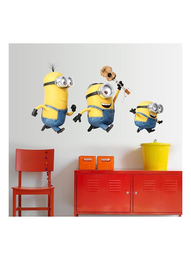 Fast Print - Small Yellow People Can Remove Stickers Children's Room Cartoon Decoration Multicolor 60x45cm - Image 1
