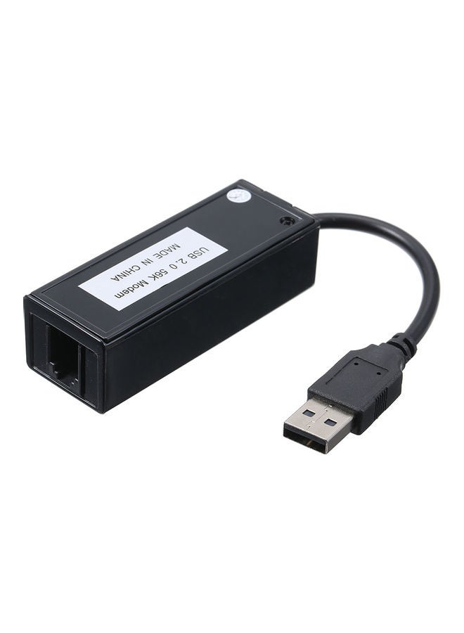 ماركة غير محددة - مجموعة من 3 أجهزة مودم فاكس بمنفذ USB 2.0 بدقة 56K متوافق مع ويندوز XP/ فيستا 7/8/10 أسود - Image 1
