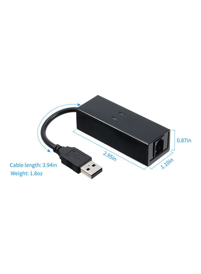 ماركة غير محددة - مجموعة من 3 أجهزة مودم فاكس بمنفذ USB 2.0 بدقة 56K متوافق مع ويندوز XP/ فيستا 7/8/10 أسود - Image 1