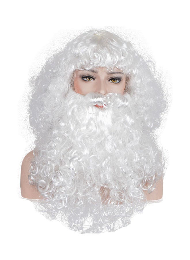 Lucky 2-Piece Santa's Curly Wig And Beard  - Image 1