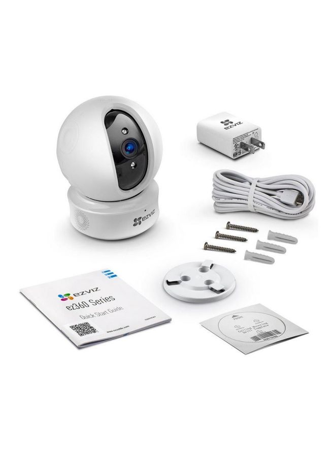 EZVIZ - Ezviz C6C ez360 Full HD 1080P IR Camera, 360 Horizontal Viewing Angle CS-CV246-B0-3B2WFR - Image 1
