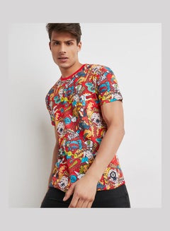 Cartoon Comics Printed Regular Fit T-Shirt Multicolour