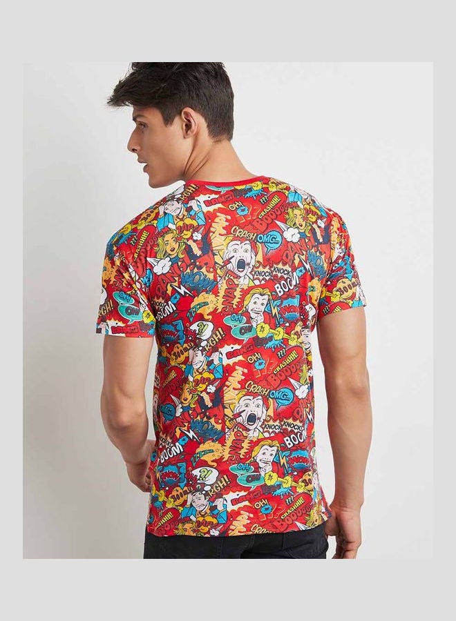 XOYO - Cartoon Comics Printed Regular Fit T-Shirt Multicolour - Image 1