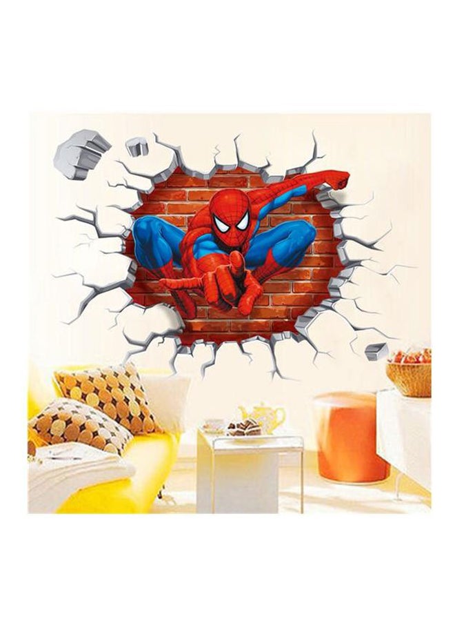 Fast Print Spiderman 3D Children Themed Art Boy Room Wall Sticker Multicolor 50x50cm - Image 1