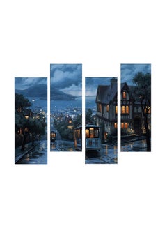landscape & Nature Waterproof Canvas Fabric Tableau Multicolour 140x85cm