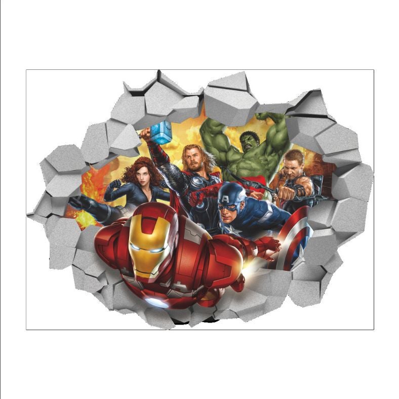 Fast Print The Avengers Wall Poster Sticker Multicolour 60x45cm - Image 2