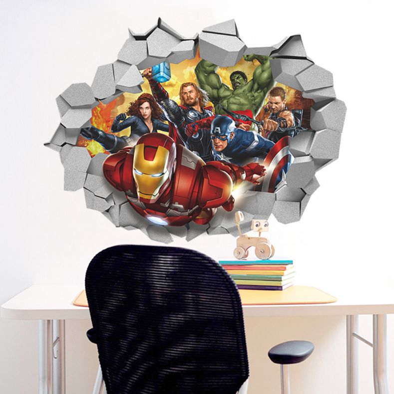 Fast Print The Avengers Wall Poster Sticker Multicolour 60x45cm - Image 4