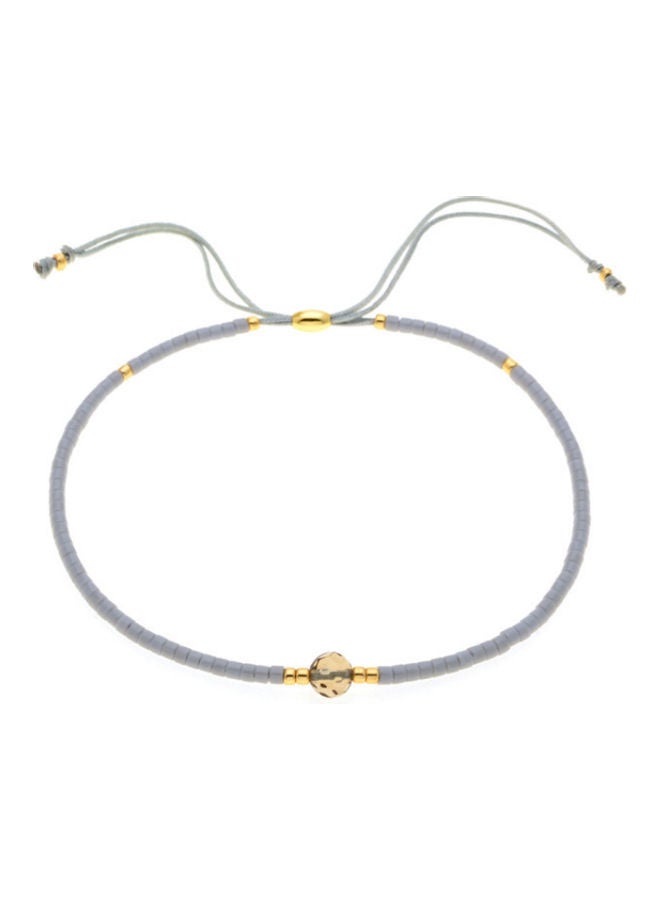 سوار الصداقة بتصميم حبل منسوج يدوياً مزين بخرز صغير بألوان مختلطة