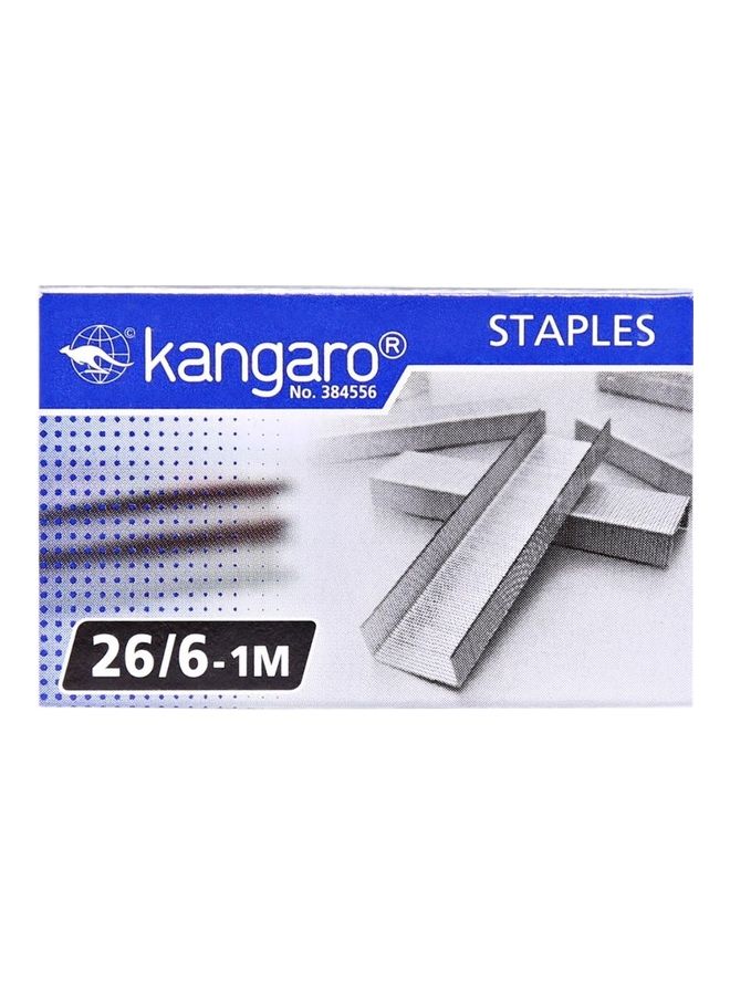 Kangaro 20-Piece 26/6-1M Staples Set Silver - Image 2