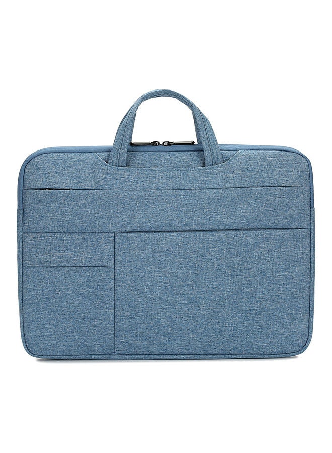 14 Inch Waterproof Nylon Laptop Briefcase Blue  - Image 1