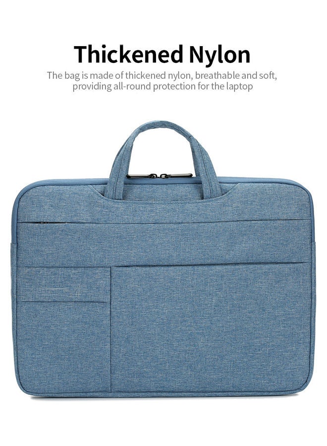 14 Inch Waterproof Nylon Laptop Briefcase Blue  - Image 2