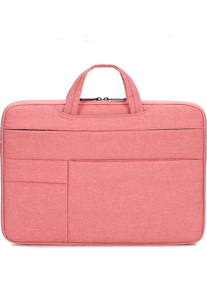 13.3 Inch Waterproof Nylon Laptop Briefcase Pink  - Image 1