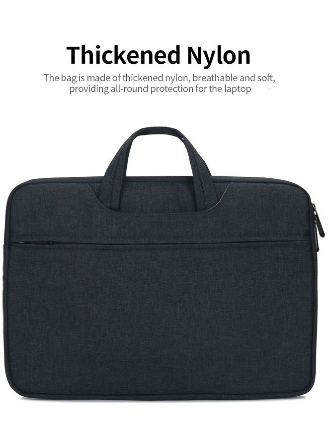 13.3 Inch Waterproof Nylon Laptop Briefcase Navy Blue - Image 2