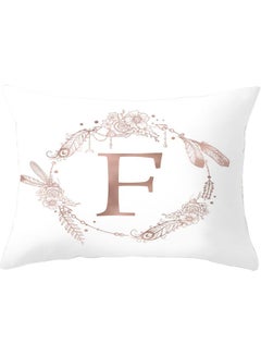 F Letters Printed Throw Pillow Cover White 30 X 50cm - v1609343651/N43372730A_1