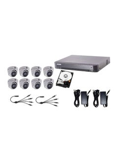 طقم أنظمة أمان تربو CCTV تناظرية بدقة عالية الوضوح