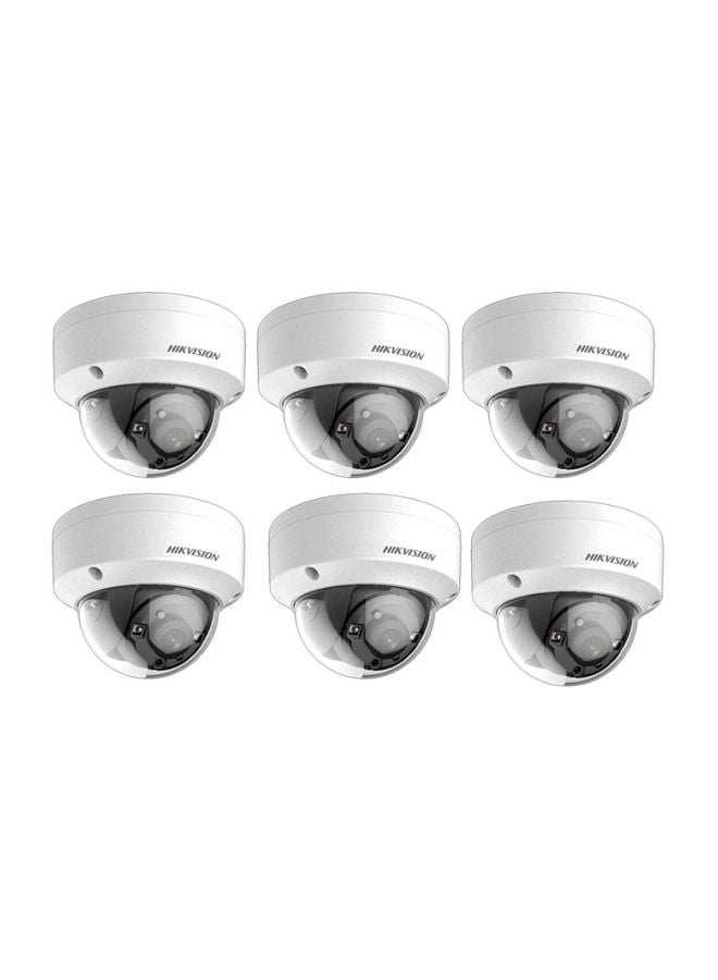 هيك فيجن مجموعة كاميرات تيربو على شكل قبة بدقة عالية الوضوح مزودة بمسجل فيديو رقمي، من 6 قطع - Image 2