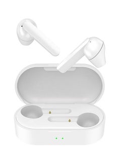 WK DESIGN TWS HI-Resolution Stereo Wireless Bluetooth In-Ear Earbuds With Charging Case White 