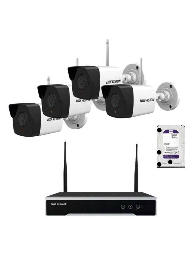 HIKVISION 4-Channel Detection Wi-Fi Surveillance Camera Kit  - Image 1