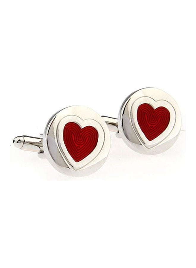 Generic - Copper Shirt  Heart-Shaped Cufflinks - Image 1