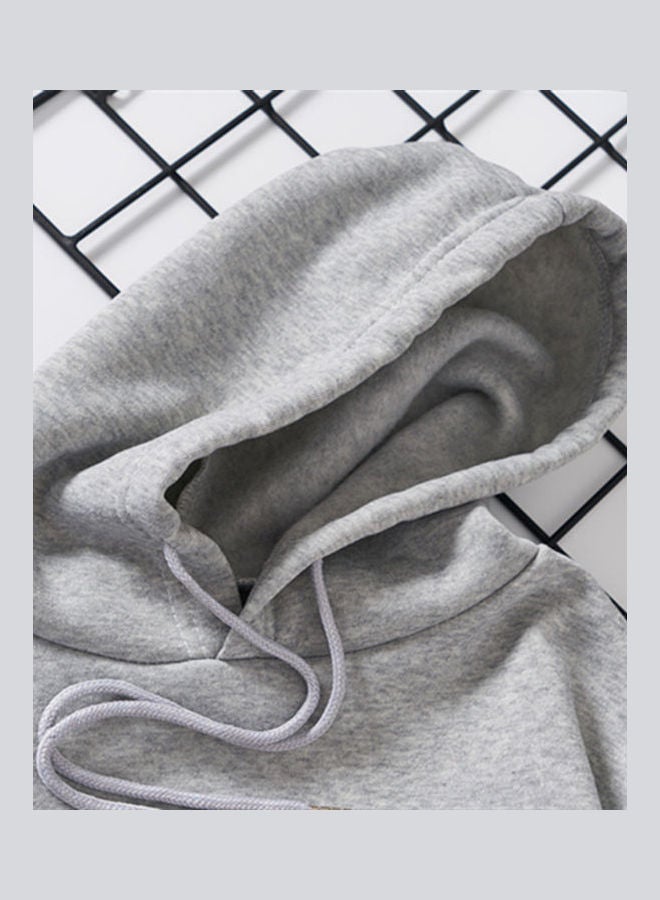 Simpsons Printed Hoodie Grey - Image 4