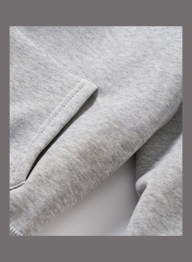 Simpsons Printed Hoodie Grey - Image 3