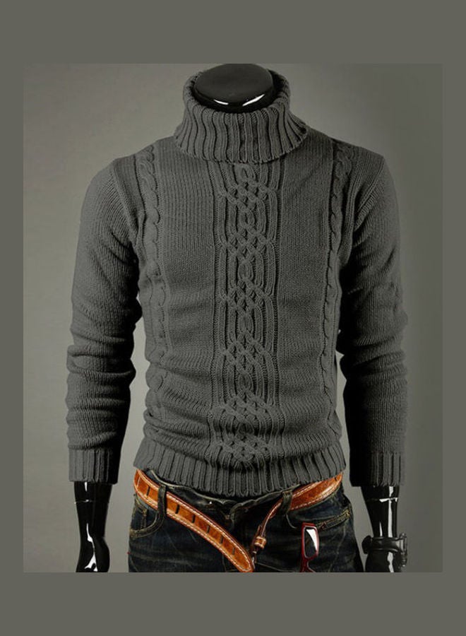 Turtle Neck Sweater Dark Grey 