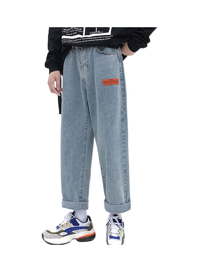 Loose Straight Pants Blue - Image 1