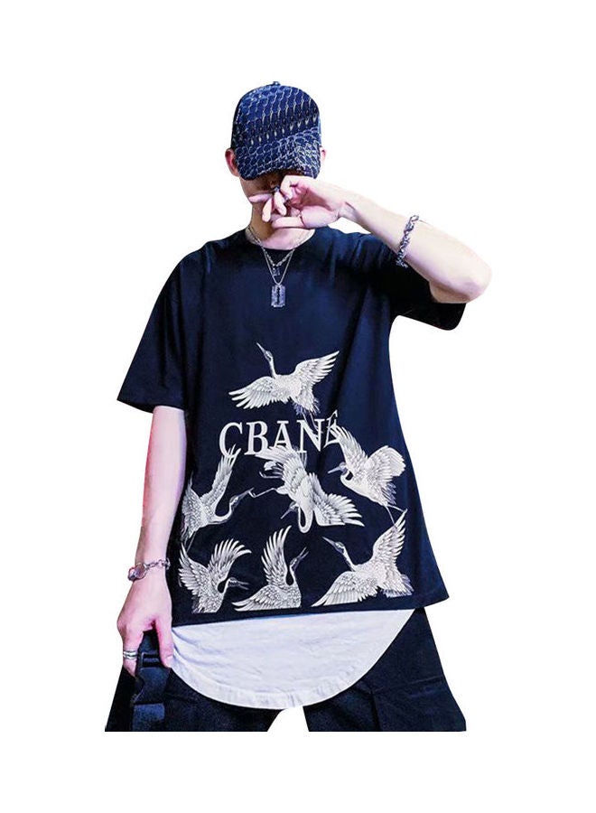 Short Sleeves T-Shirt Black/White  - Image 1