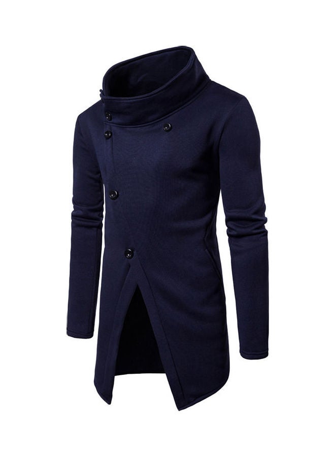 Slim Oblique Sweat Coat Blue 