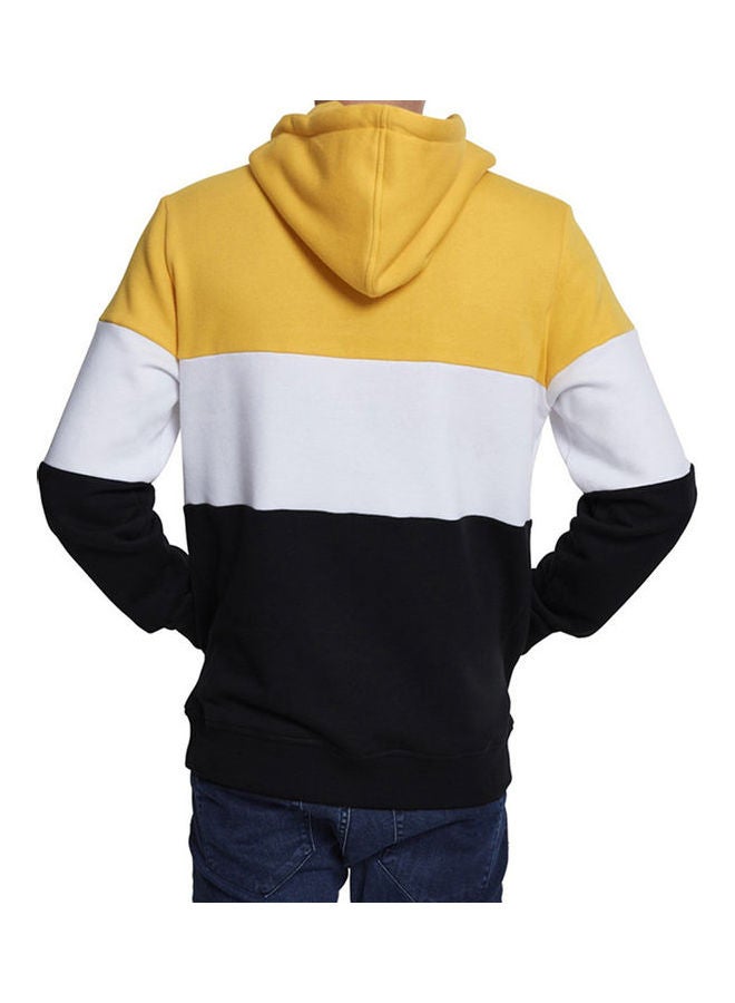 Loose Hooded Sweater Yellow/White/Black  - Image 2
